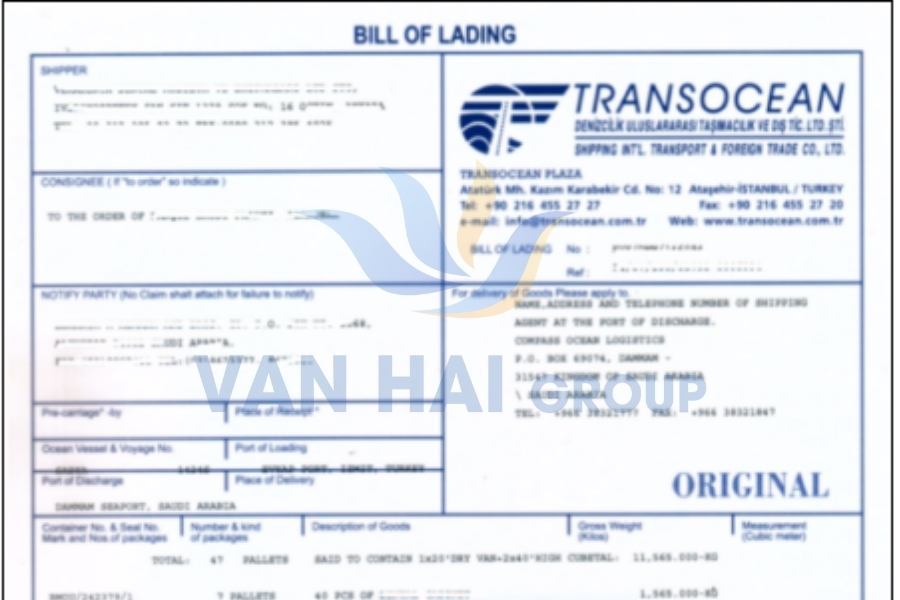 House Bill of Lading (HBL) là gì?